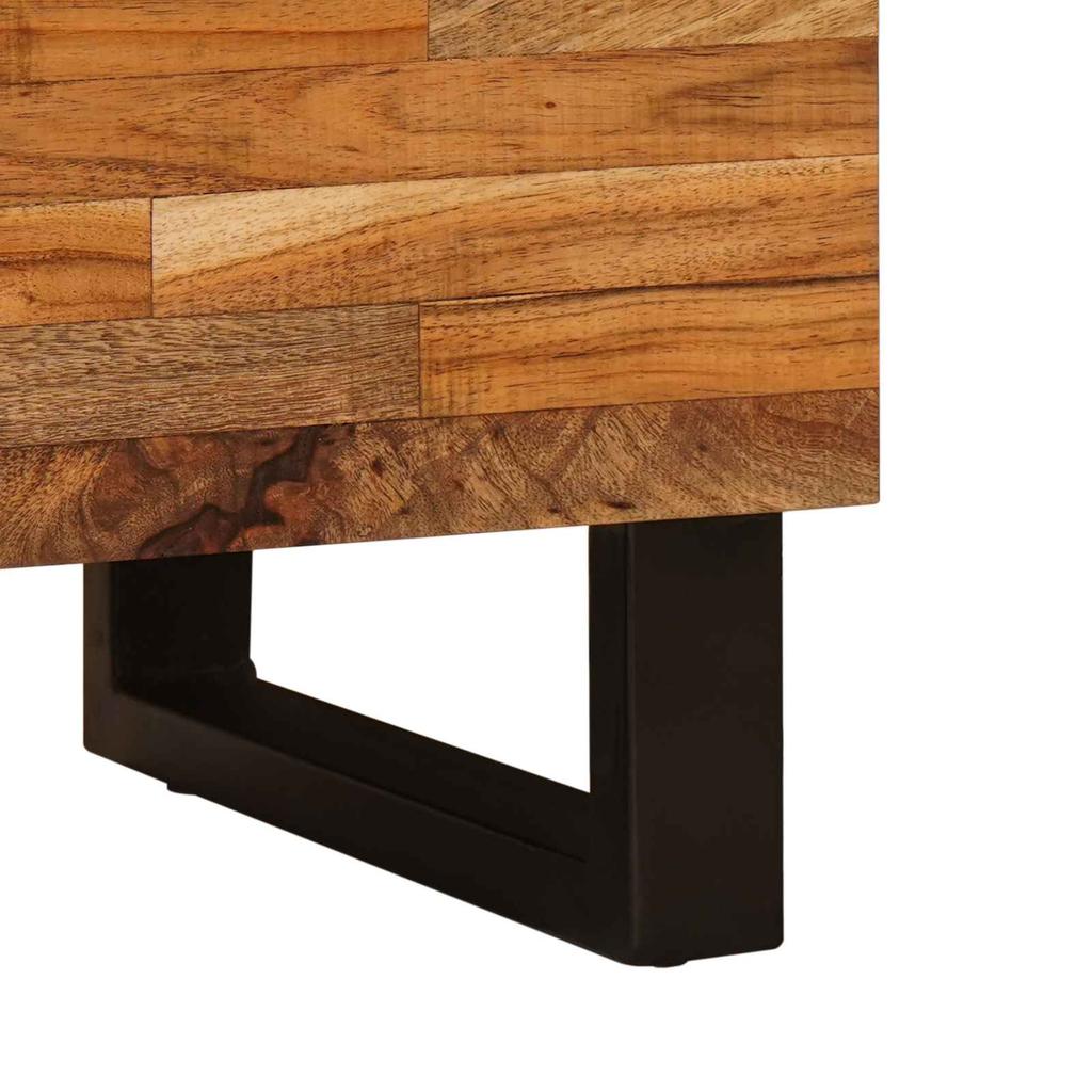 Bedside Chest in Brown 50 x 33 x 62 cm Solid Mango Wood