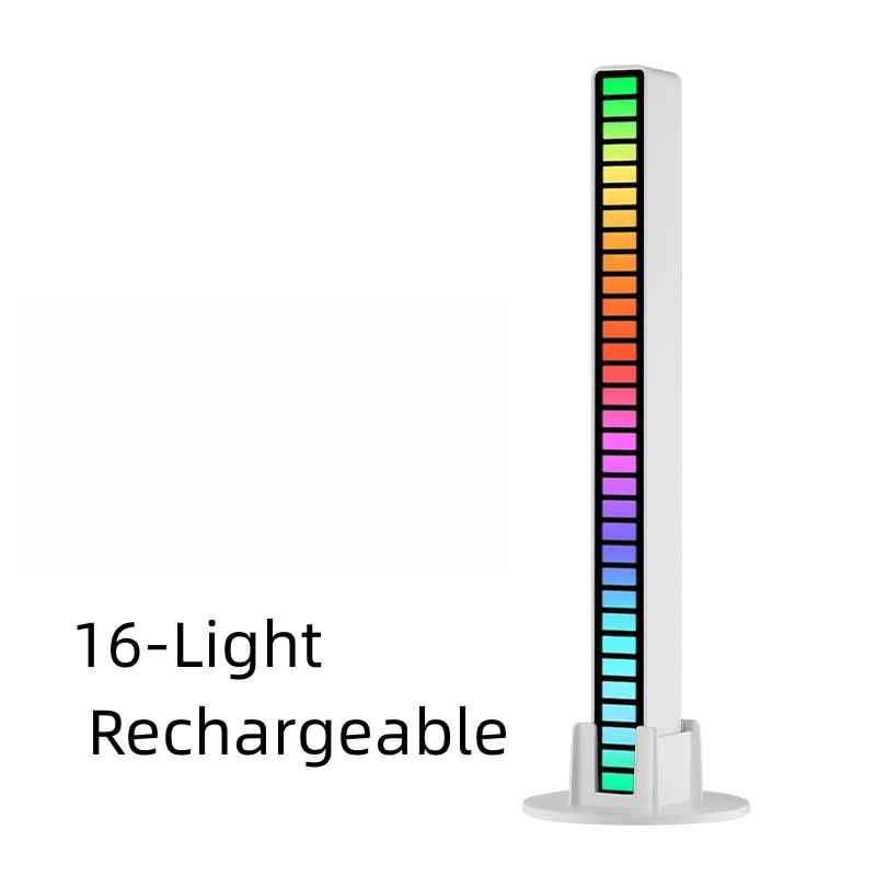 

Car RGB sound control synchronized rhythm light net red colorful music ambient light car desktop sensor creative led pickup ligh белый