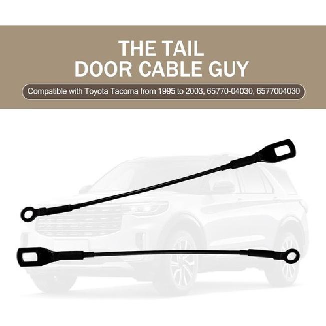2 PCS Car Tailgate Cargo Box Pull Cable, Metal Tailgate Pull Cable, Tailgate