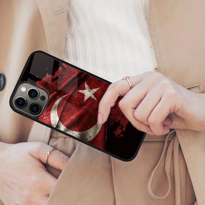 

Республика Турция Реалистичный Флаг Магнитный Чехол для Телефона для APPLE iPhone 17 Air 16 14 13 12 Pro Max 15 Plus Беспроводная Крышка MagSafe iPhone 14