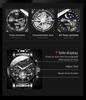 OLEVS Original Quartz Watch for Men Trendy Skeleton Flywheel Design Waterproof 24 Hour Moon Phase Chronograph Men's Watches 2856