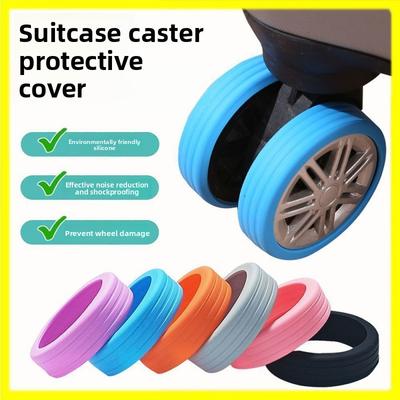 Silikonový zesílený odolný proti opotřebení, tlumící nárazy a snižující hluk Univerzální kryt tichého kolečka pro kolečka kufru