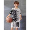 Summer Children's Set Casual 3D Printed T-shirt and Shorts Round Neck Machine Wash Spring/Summer Serie