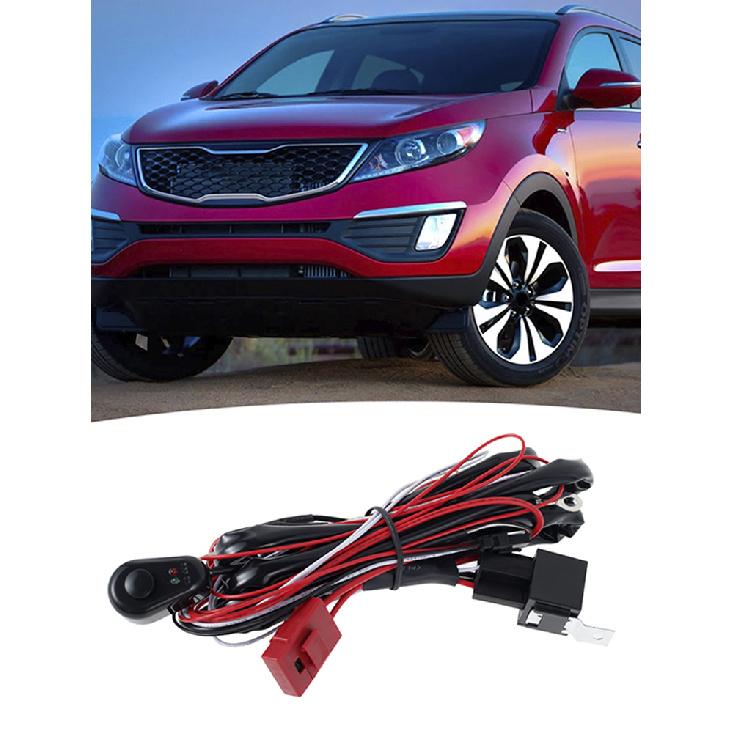 LED Light Bar Wiring Harness Kit 12V 40A Safe On Off Switch Power Relay Blade Fuse Professional Off Road LED Work Light