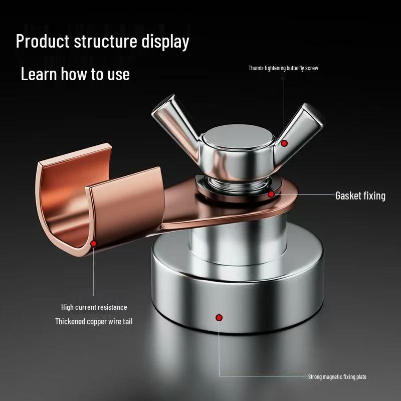 Powerful Magnetic Welding Ground Clamp - Burn-Proof Manual Welder Tool