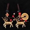 2027 Year Of Chinese Zodiac Goat Lucky Pendant Keychain Copper Feng Shui Wealth Key Ring Women Men Bag Charm Jewelry Gift