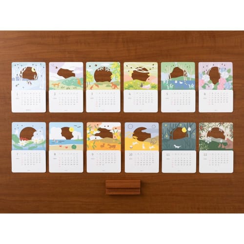 Midori 2025 Calendar Desktop Seasonal Calendar Landscape Pattern 31321006