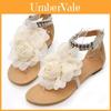 Stylish Bohemia Flower Women Flat Beach Sandals For Comfortable Summer Walks Eu35-42