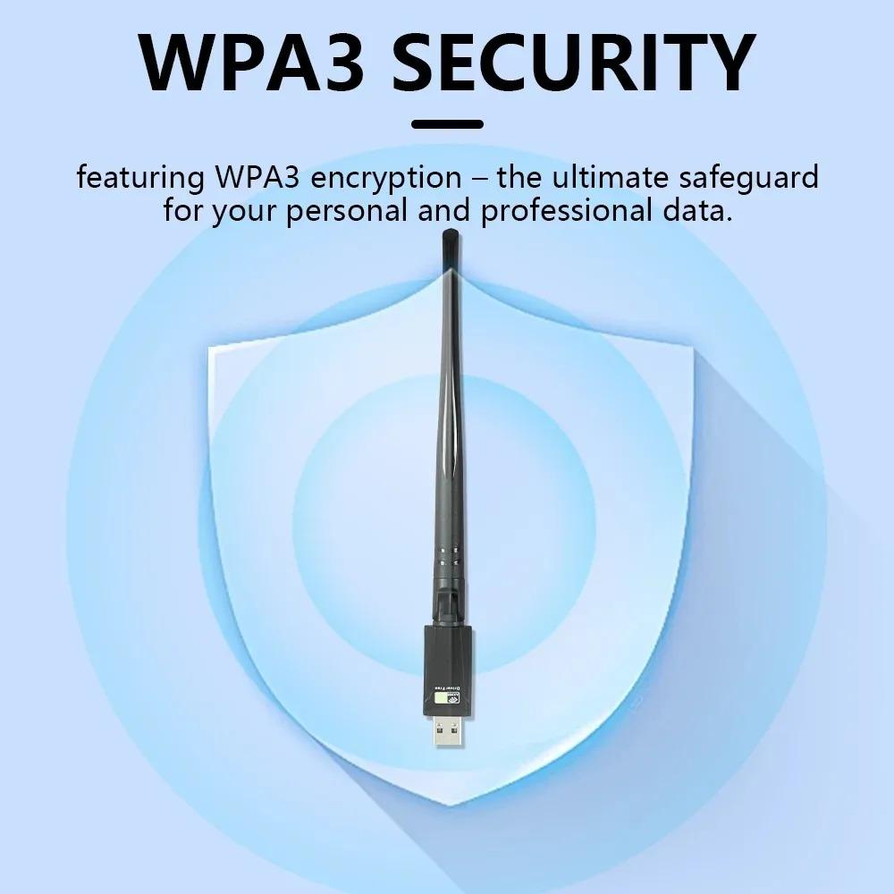 2 in 1 USB Bluetooth 5.4 Adapter 900Mbps Bluetooth Dongle Dual Band 2.4G&5GHz Wireless Network Card WiFi Receiver For Win10/11