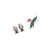 Realistic Animal Sculpture Figurine for Living Room Office Party Retro Decorative PVC Wall Sticker
