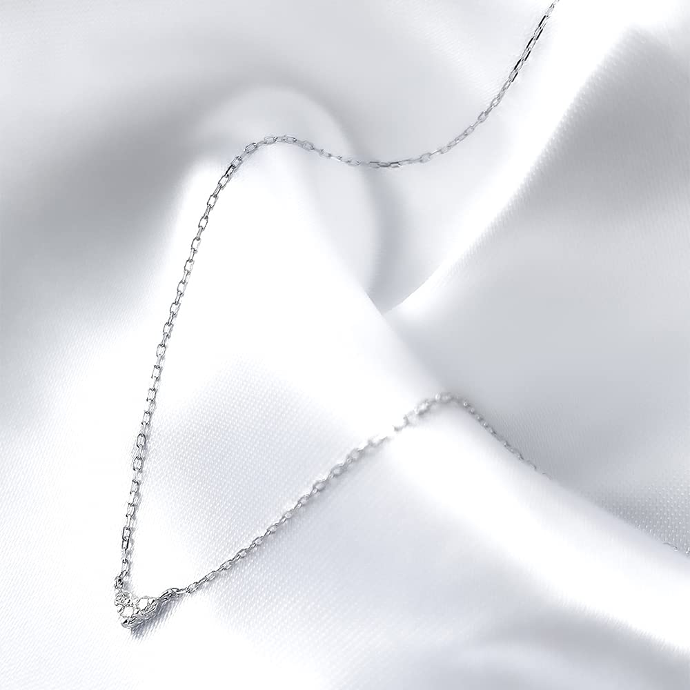 K10 White Gold Diamond Heart Necklace [Bloom] 0442-8459-0017-0000