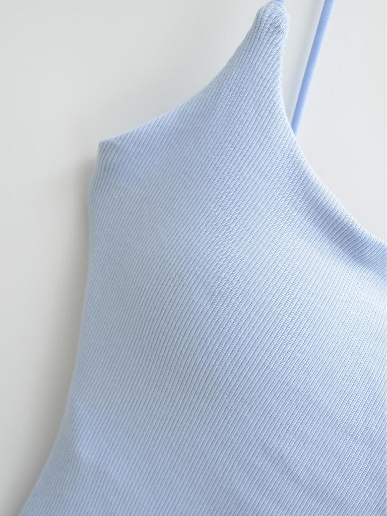 Seamless Padded Camisole with Elastic Straps, Sweat-Absorbent Cotton-Feel Lingerie Top, Versatile Multi-color Options