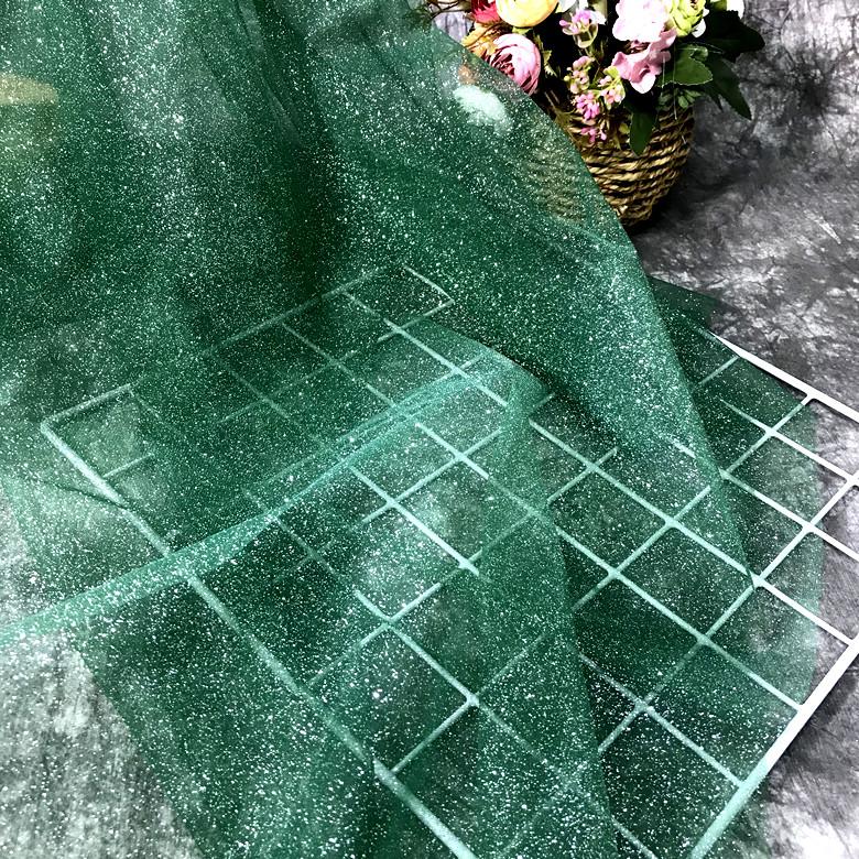 Glitter Mesh Tulle Fabric By The Meter for Clothing Wedding Dress Shirt Veil Background DIY Sewing Decoration Cloth Blue Pink