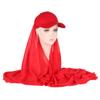 Solid Color Pearl Scarf & Cotton Baseball Cap Set