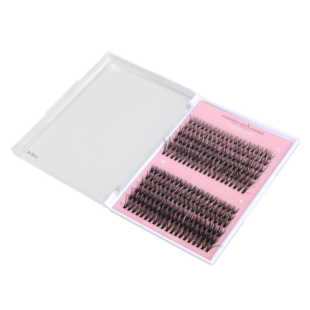 240pcs False Eyelash Clusters D Curl Lifelike Individual Fake Lashes Set for DIY Lash Extension 10mm to 16mm DIY‑SET‑030