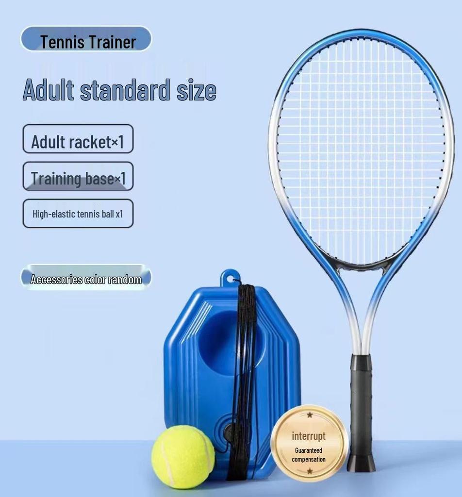 Tennis Trainer Racket Set: Adult & Kids Rebound Net Racket for Home Use