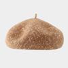 New Wool Women Winter Warm Beret Hat Korean Style Elastic British Knitted Beanie Hats Versatile Temperament Artist Painter Cap