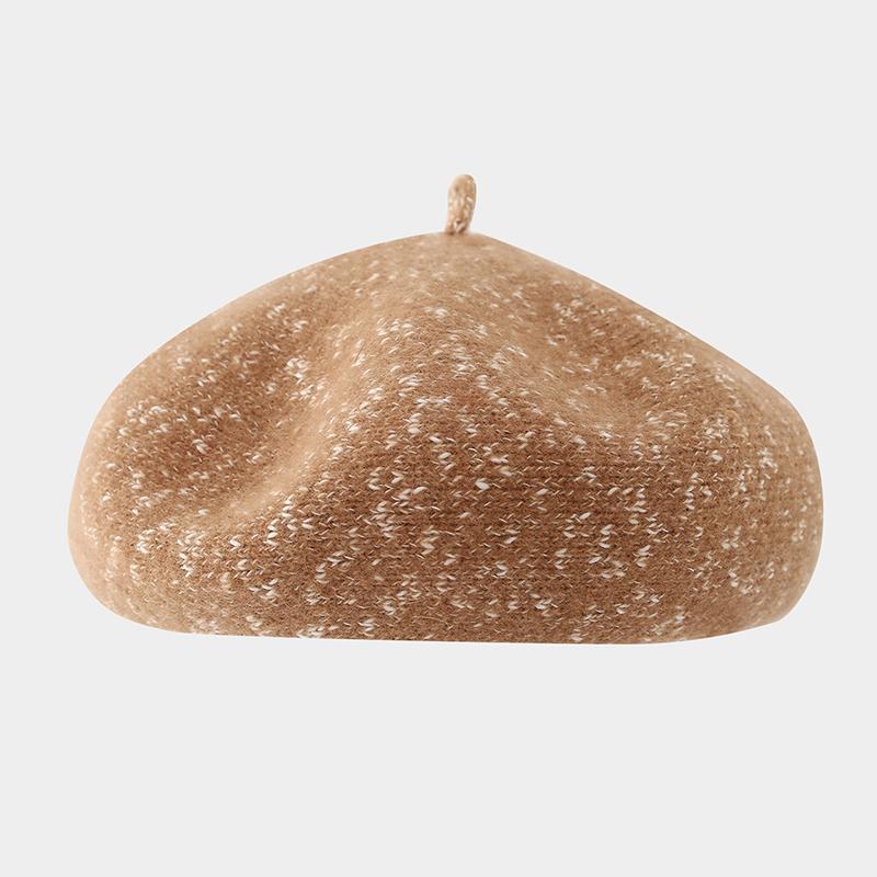 New Wool Women Winter Warm Beret Hat Korean Style Elastic British Knitted Beanie Hats Versatile Temperament Artist Painter Cap