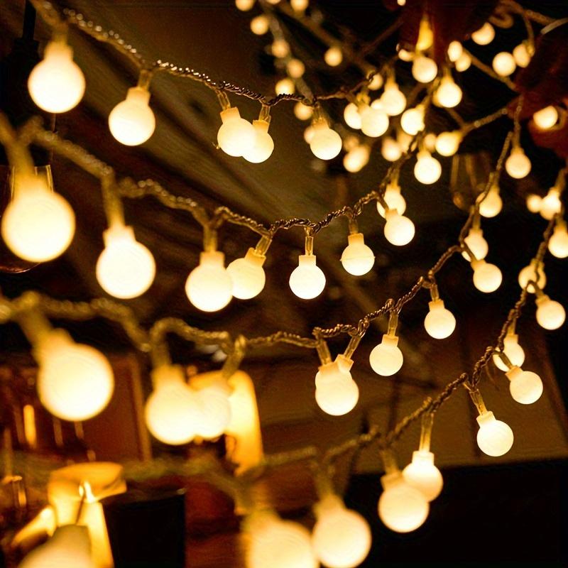 1pc Outdoor Camping String Lights, LED Ball String Lights, Battery Box, Tent Canopy Wedding Decoration