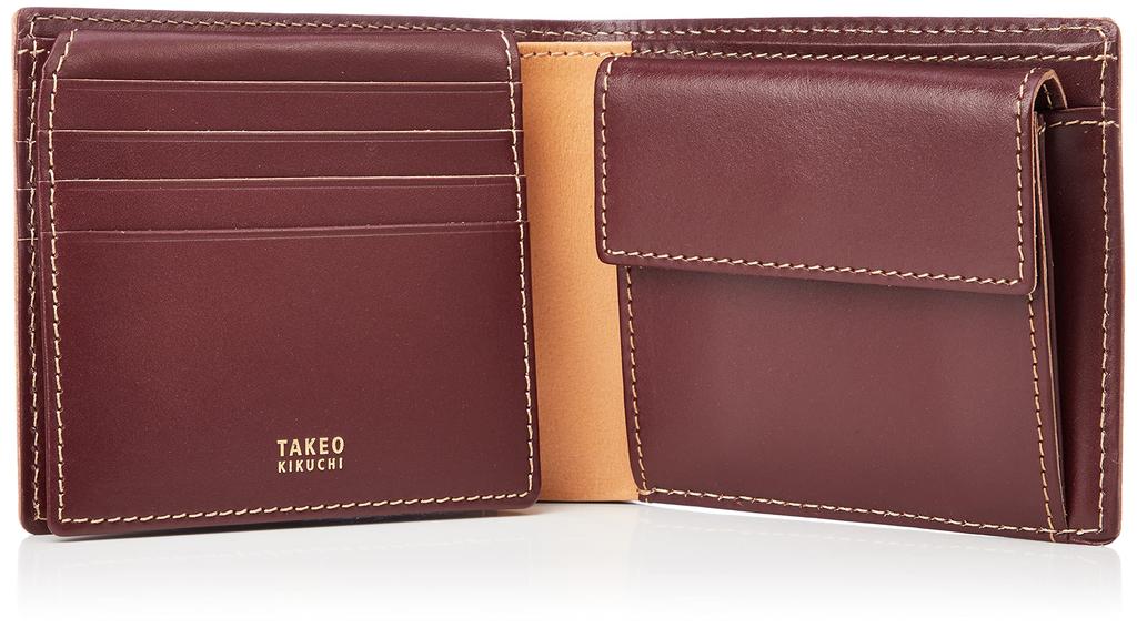 Takeo Kikuchi TK Surface Accessory Bifold Wallet, Men's, Bordeaux