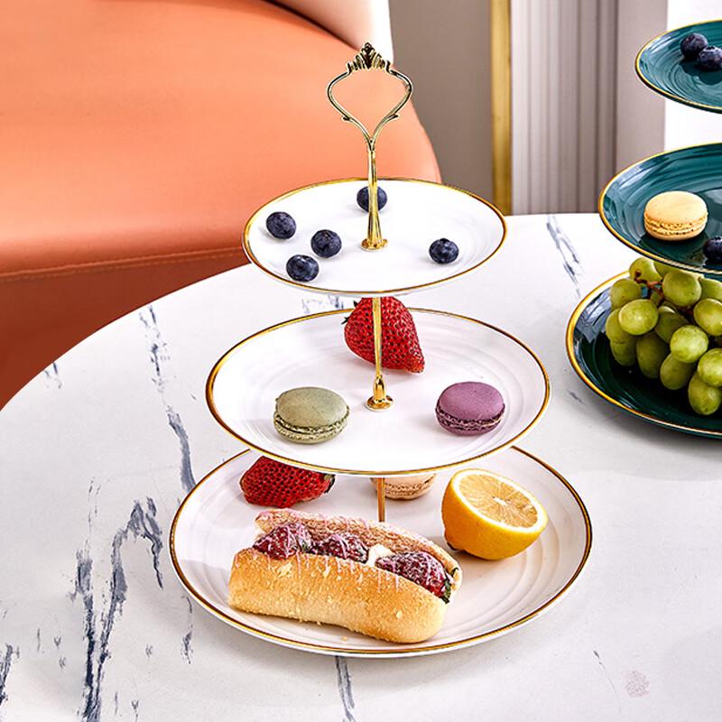 YIJUKECrown 3-Tier Dessert & Snack Plate