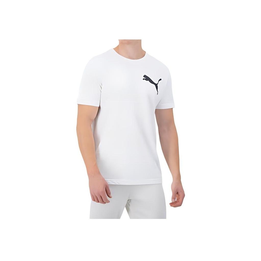 Puma Big Logo Short Sleeve T-Shirt Men Tops White 855072-02
