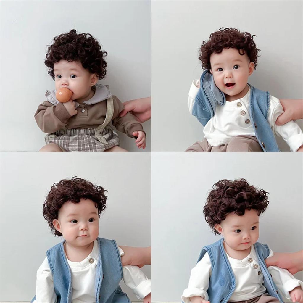 Stylish Hair Accessories for 1-3 Years Kids Lovely Baby Cosplay Hat Wig Headwear Cap Hairpiece Cute Photography Props