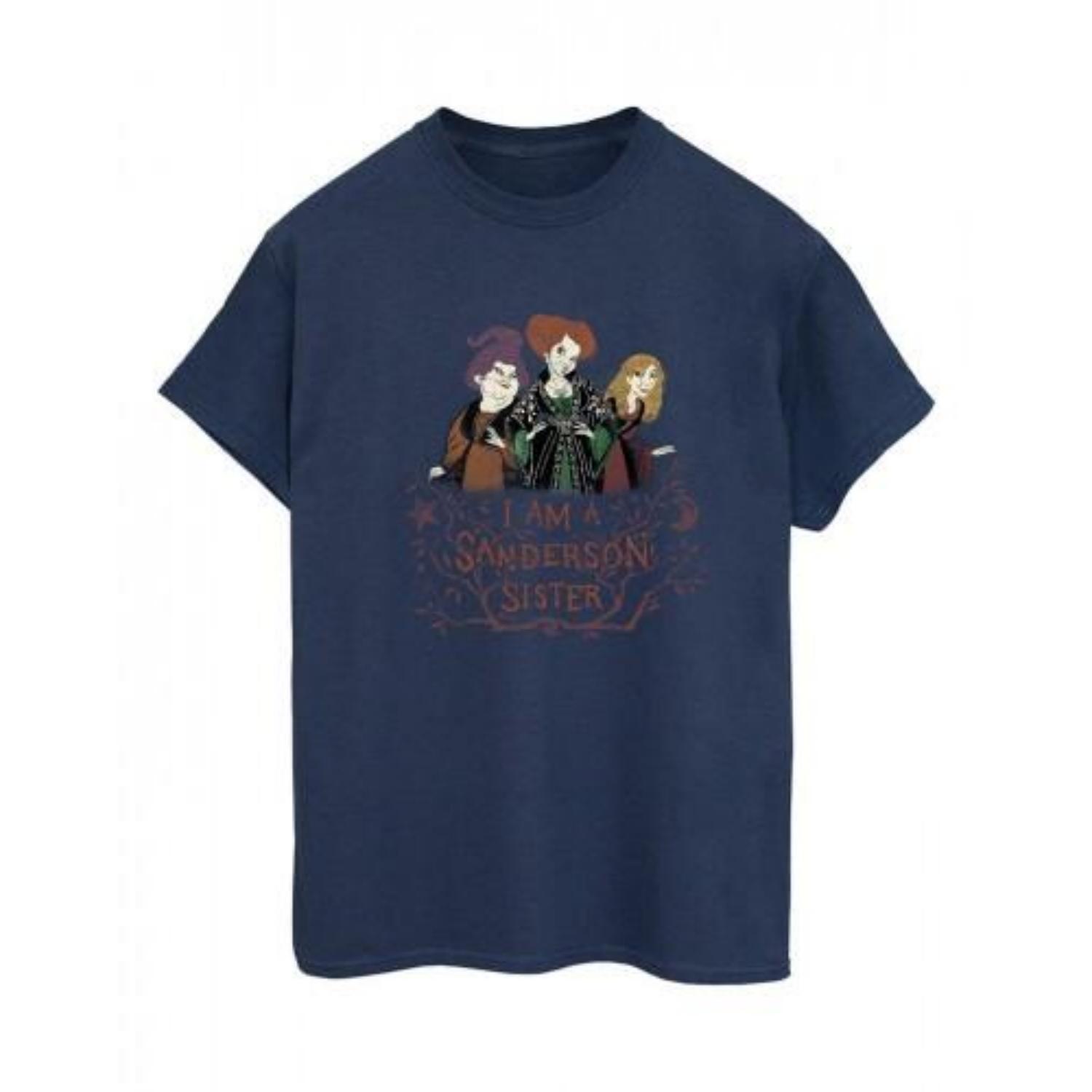 Disney Womens_Ladies Hocus Pocus Sanderson Sister Cotton Boyfriend T-Shirt S чёрный