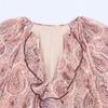 Women's European & American Style Retro Layered Print Dress - Summer 2026