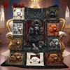 Poodle Portrait Gallery 2D Flat Pattern Flannel Blanket, High quality All Seasons, Home Decor, Warmth and Comfort, Perfect for Christmas Gifts.