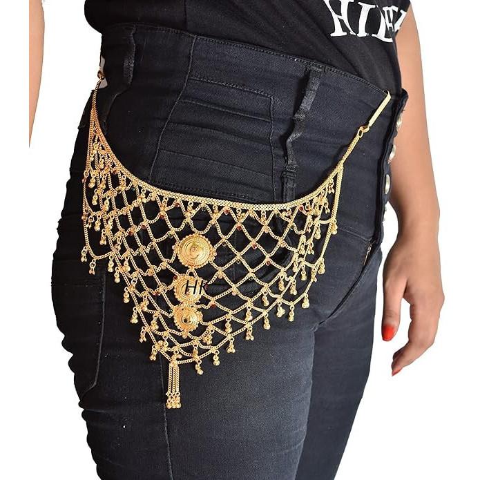 RSINC 1 Gramm Vergoldete Braut-Bauchkette (Hüftgürtel) für Hochzeit, Jahrestag B01IP9R5KA