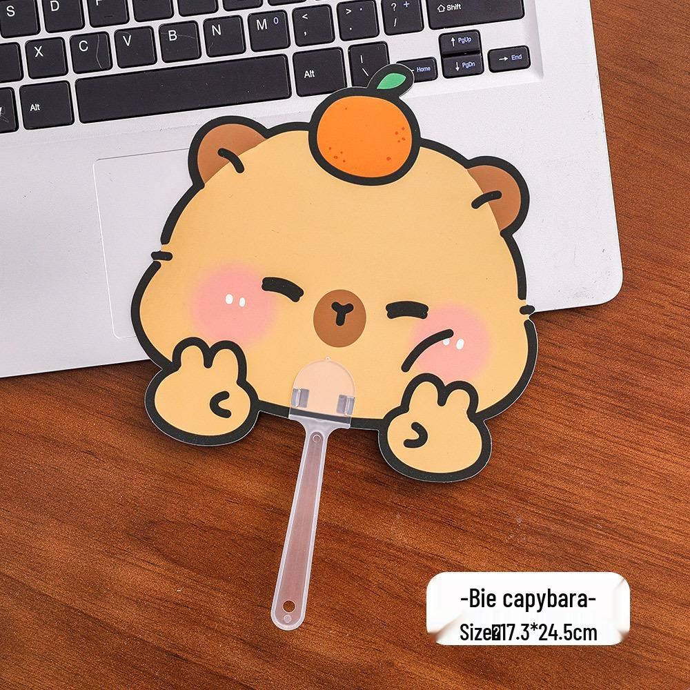 Adorable Capybara Alien Summer Cartoon Hand Fan – High-Quality Plastic