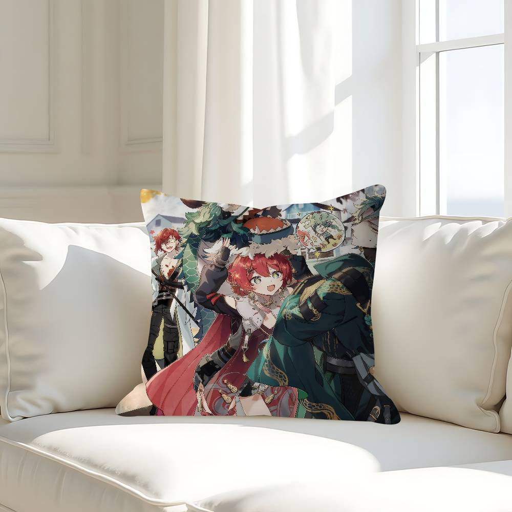 W-Wuthering Waves GameS Pillow Case Removable Washable Cushion Cover – All-Season Soft Linen