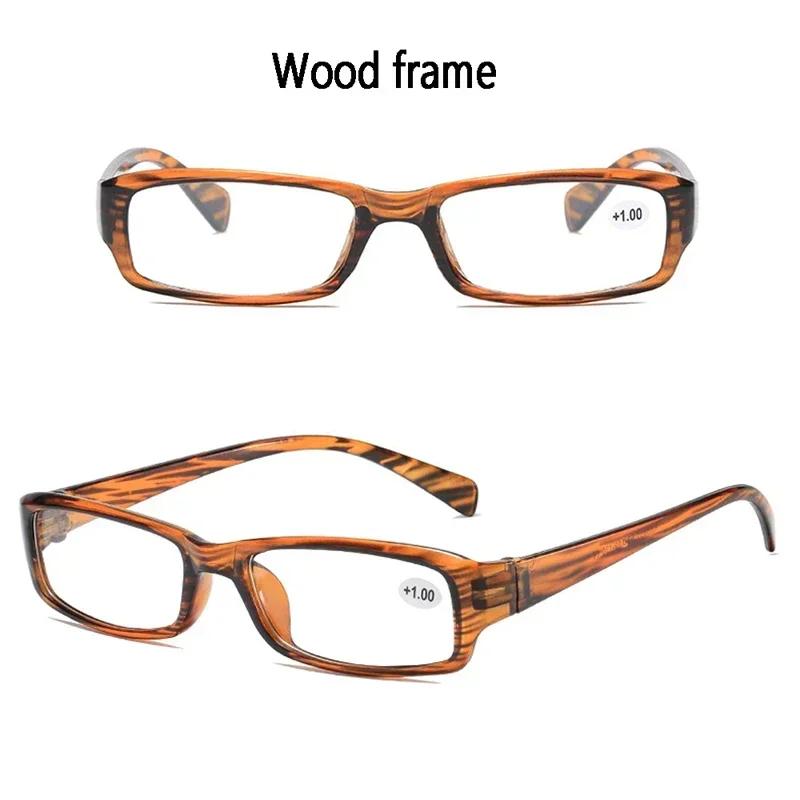 Reading Eyeglasses Rectangle Frame Clear Lens Design Glasses for Man Woman Ultralight Resin HD Presbyopic Eyeglasses