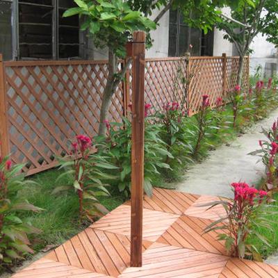 Carbonized Mesh Fence Bracket and Wooden Post System