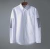 TB JL Trendy Unisex Oxford Košile s Dvojitým Rukávem a Kontrastními Detaily
