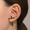 Gothic Emamel Cross Earrings Vintage Cool Punk Christian Ear Jacket Goth Dagger Earrings Jewelry Gift For Women Men