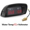 HD Universal 2 in 1 LCD Digital Display Voltmeter Gauge & Water Temp Temperature gauge Celsius / Fahrenheit degree + Temp Sensor