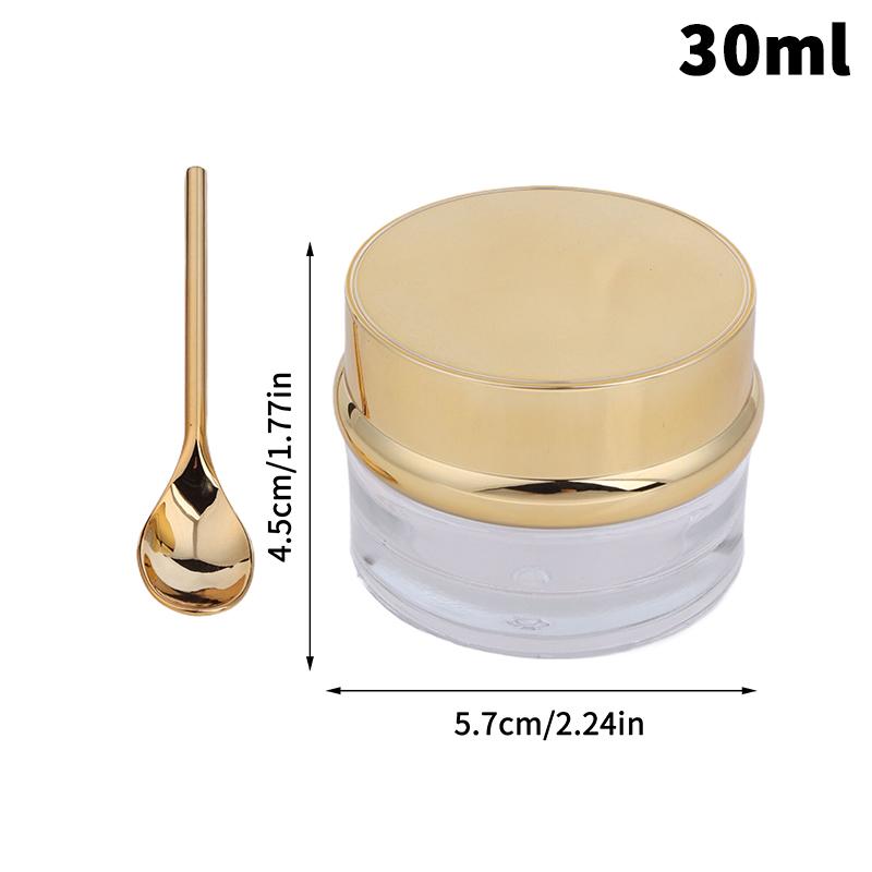 

30/50/80/100 г Перезаполняемая гальванизированная баночка для крема – Косметическая тара дорожного размера с ложечкой