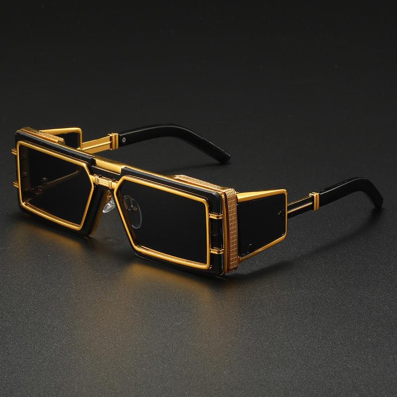 Non-polarized Square Sunglass Men Vintage Luxury Sunglasses Women Fashion Glasses