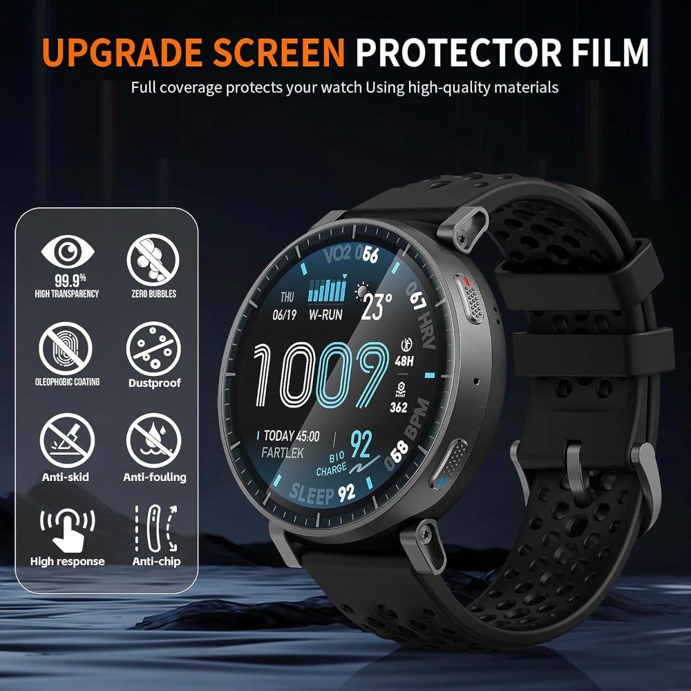 1-5pcs Flexible PMMA Composite Film for Amazfit Active Max 3D Curved Screen Protector Ultra-HD Full Coverage Protective Films