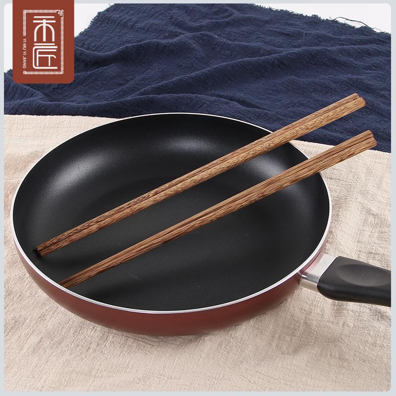 Unlackierte Wenge-Essstäbchen zum Servieren, 32 cm – Essstäbchen zum Schöpfen für Hot Pot & Nudeln