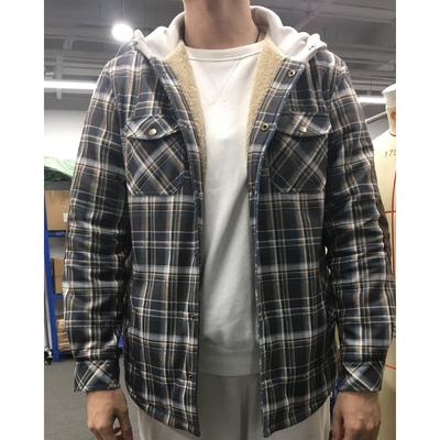 Men's Plaid Casual Jacket Winter Windproof Hooded Jacket In Stock