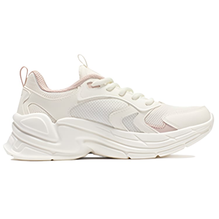 361 Cushioning Slip Resistant Abrasion Resistant Breathable Lightweight Low Top Running Shoes Women's Feather White 682232218