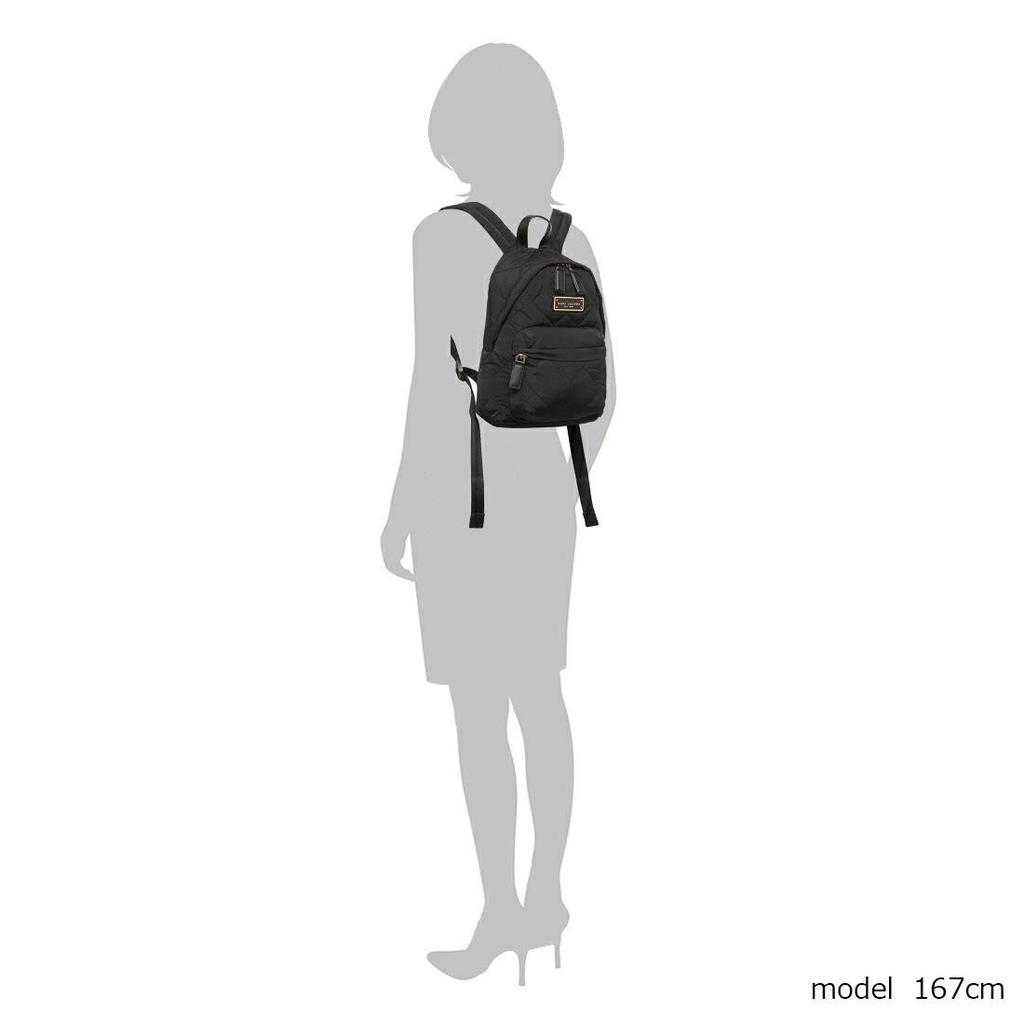 Marc Jacobs Quilted Nylon Mini Backpack Solid Color 001 (M0016679), Women's, Outlet, (1), Black.