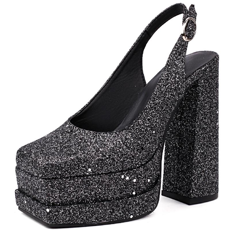 Luxury Sandals Women Summer Shoes 2024 Platform High Heels Slingback Gold Silver Pumps Women's Flip Flops Dance Stripper Shoes