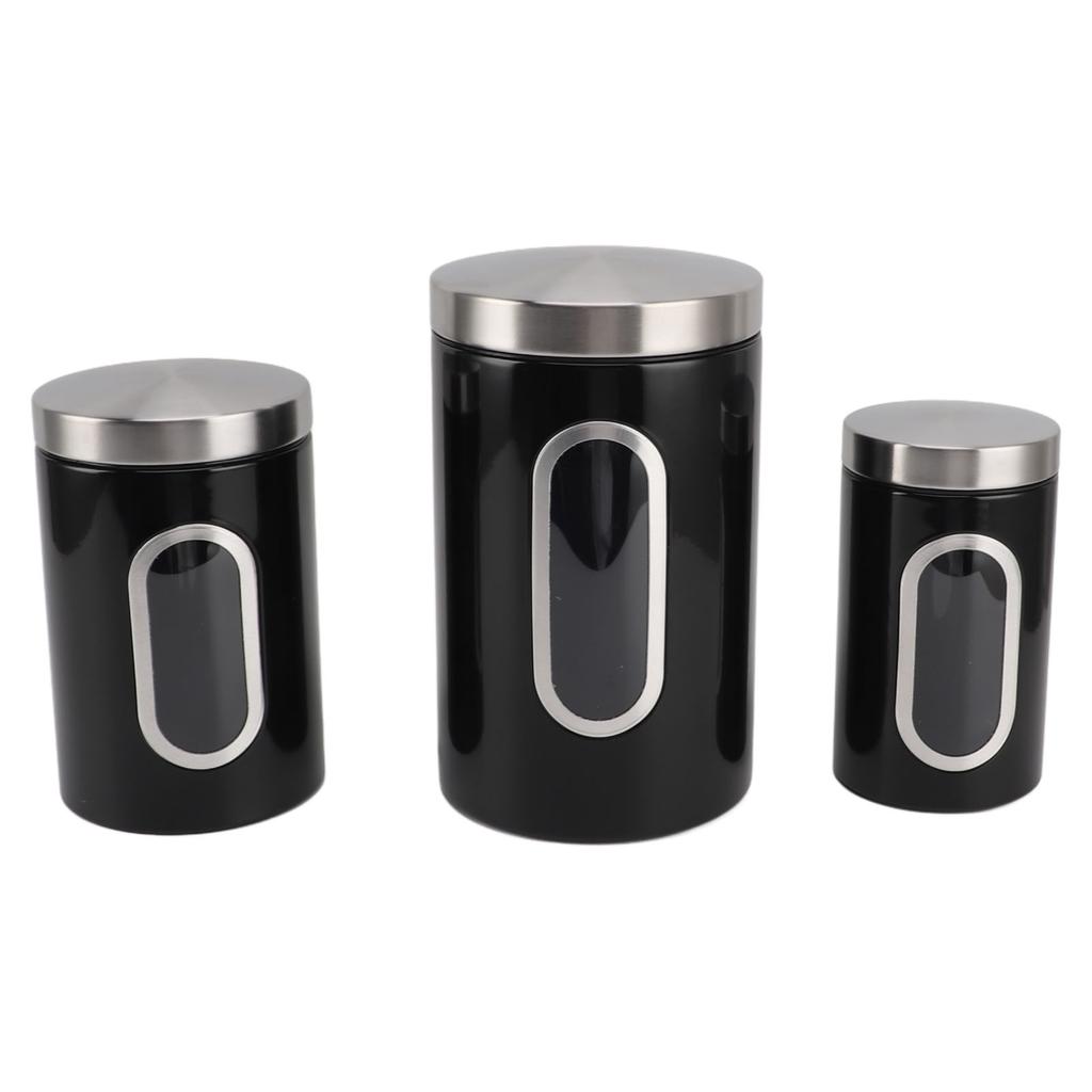 3PCS Kitchen Canisters Set Kitchen Jars With See Window Airtight Coffee Container Tea Organizer