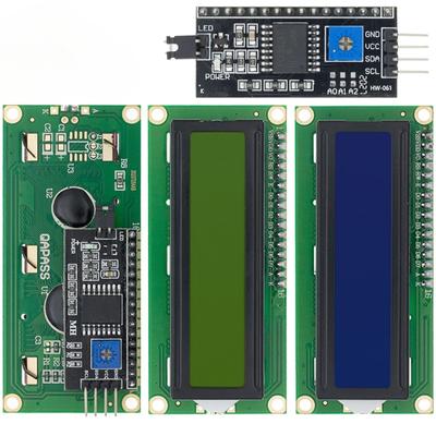 LCD1602 1602 LCD-Modul Blau/Gelb Grüner Bildschirm 16x2 Zeichen LCD-Display PCF8574T PCF8574 IIC I2C Schnittstelle 5V für Arduino