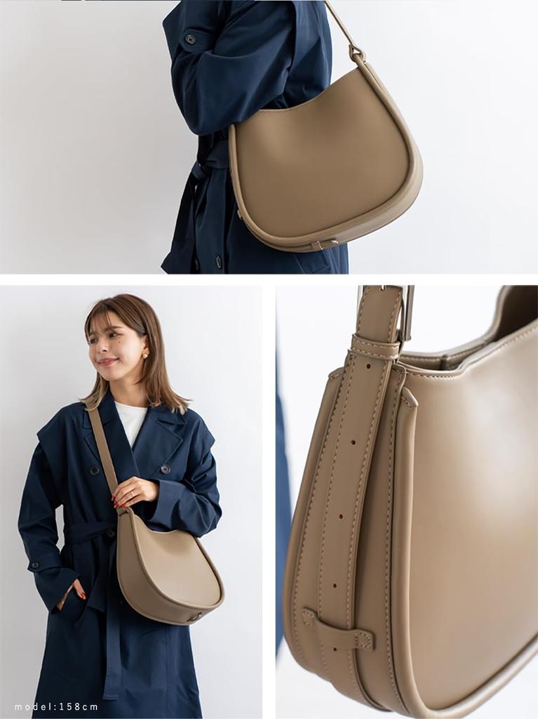 Vita Felice Belt Handle Shoulder Bag for Women [VITAFELICE] 2-way inb-10084p (Gray Beige)