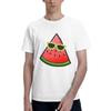 Wassermelonen-Print Damen Herren Kinder Niedlich Herren Wassermelonen-Print Tolles T-Shirt Kurzarm Rundhals Reine Baumwolle Klassische Oberteile T-Shirt